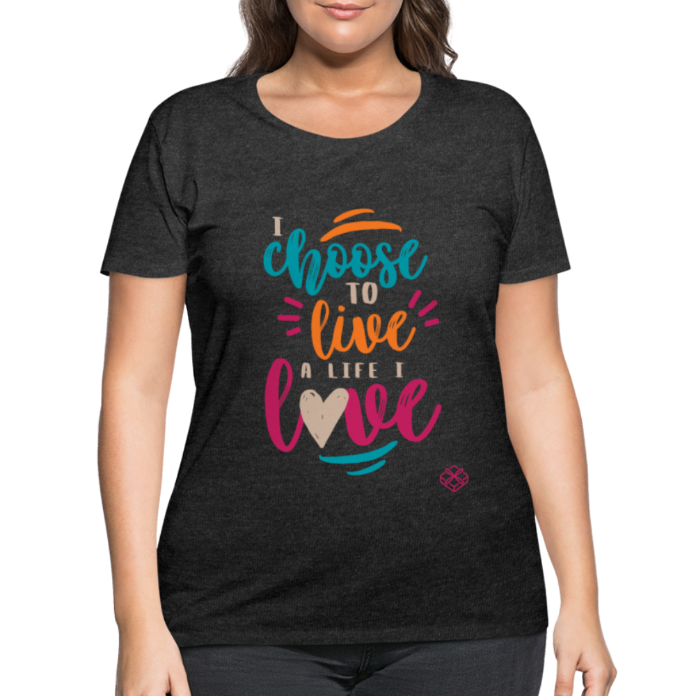 A Life I Love Women’s Curvy T-Shirt - deep heather